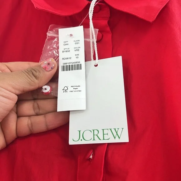 J.Crew ElenaRed Shirtdress